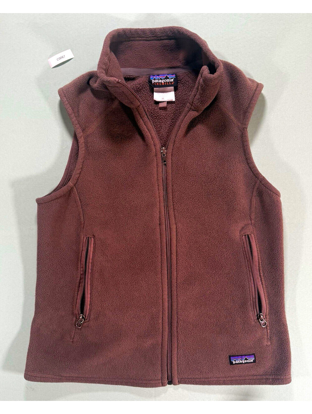 Patagonia Synchilla Women’s Full Zip Collared Sleeveless Vest Brown M